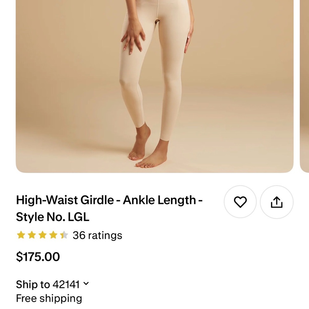 High-Waist Cream Shapewear Leggings